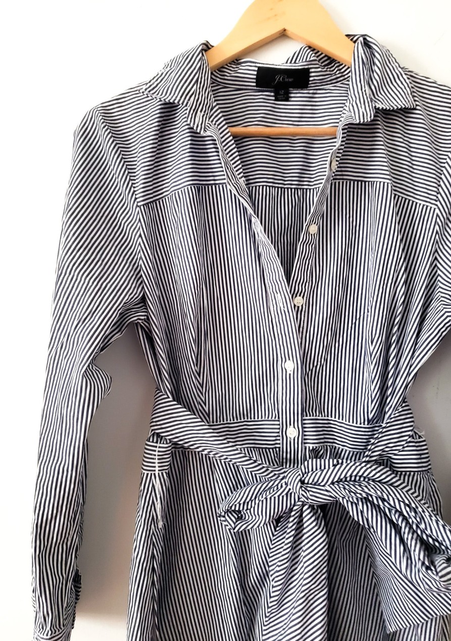 Curated Collections J. | J. Crew Blue And White Shirt Dress 12