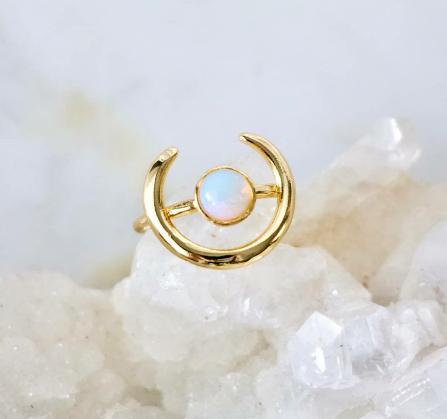 Jewelry Opalite | Opalite Horseshoe Ring