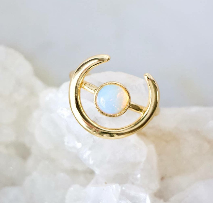 Jewelry Opalite | Opalite Horseshoe Ring