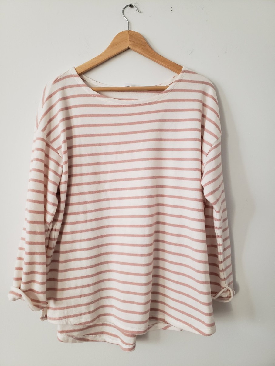 Curated Collections OLD | Old Navy Pink And White Stripe Top