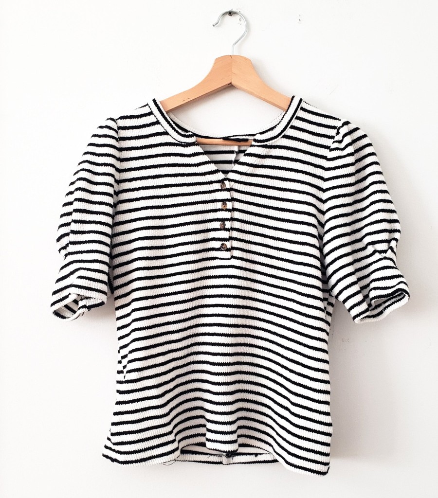 Curated Collections WHO | Who What Wear Black And White Stripe Top