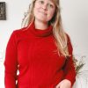 Curated Collections KAREN | Karen Scott Deep Red Turtleneck