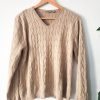 Curated Collections CROFT | Croft & Barrow Gold Cable Knit Sweater