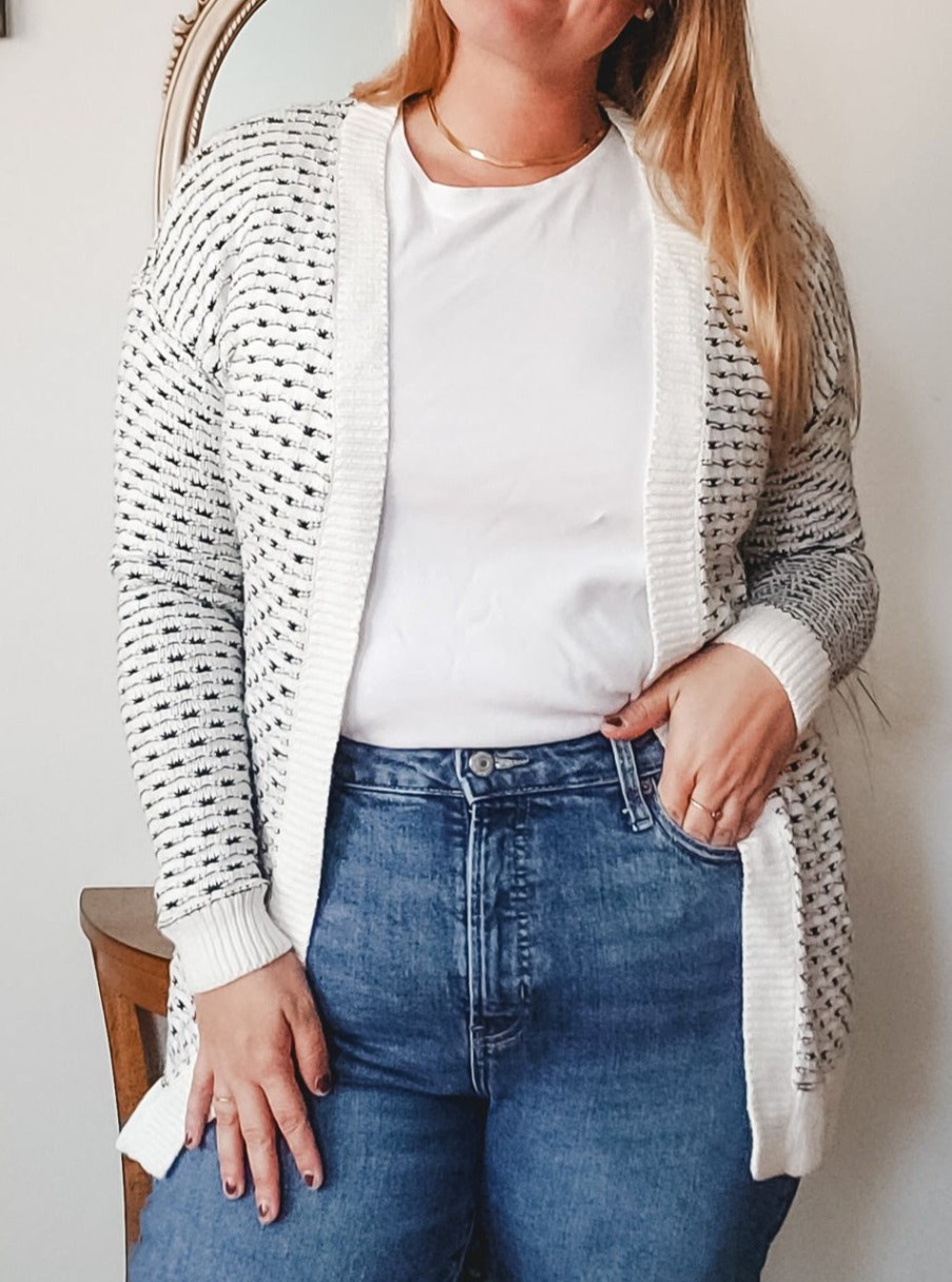 Curated Collections MERONA | Merona Black And White Open Cardigan