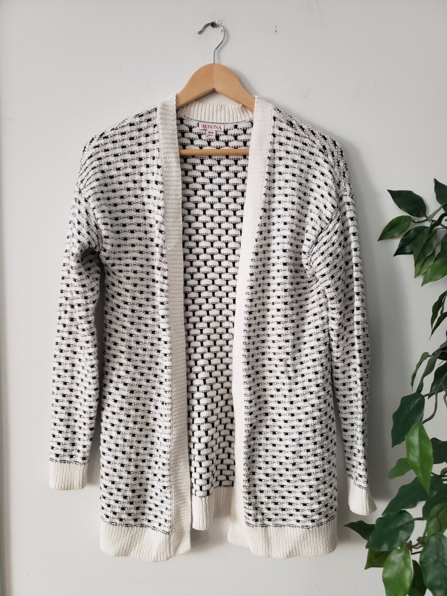 Curated Collections MERONA | Merona Black And White Open Cardigan