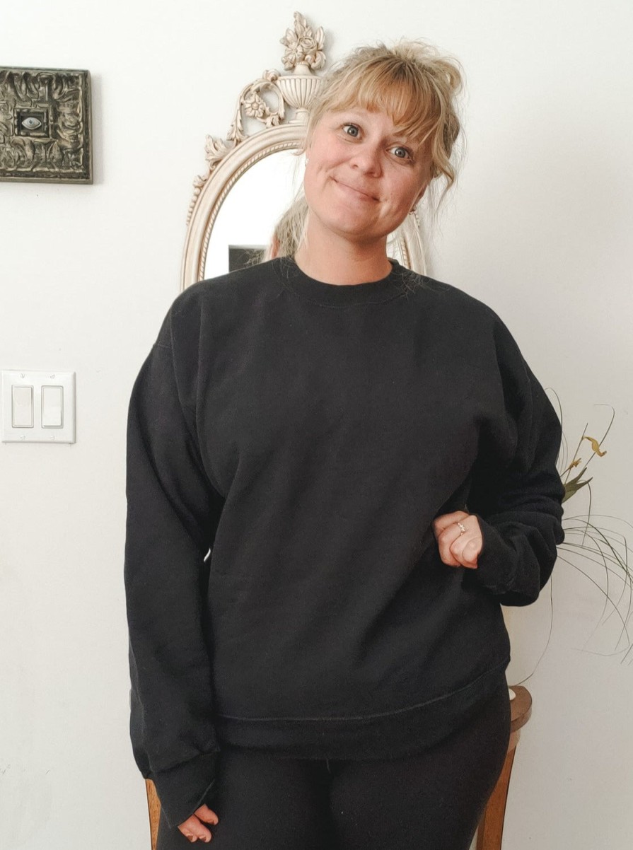 Curated Collections HANES | Hanes Black Crewneck Sweatshirt