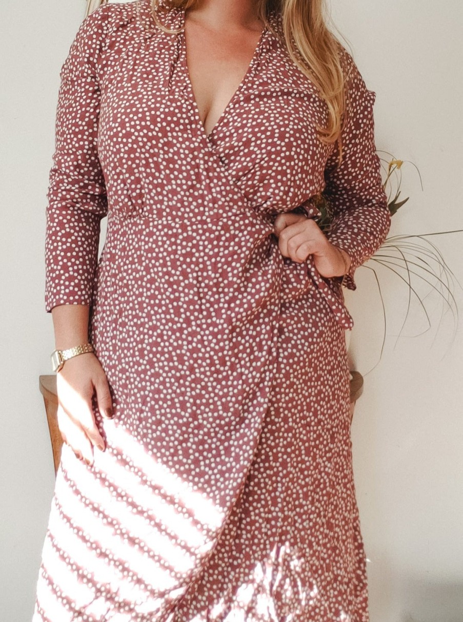 Curated Collections EXPRESS | Express Polka Dot Wrap Dress