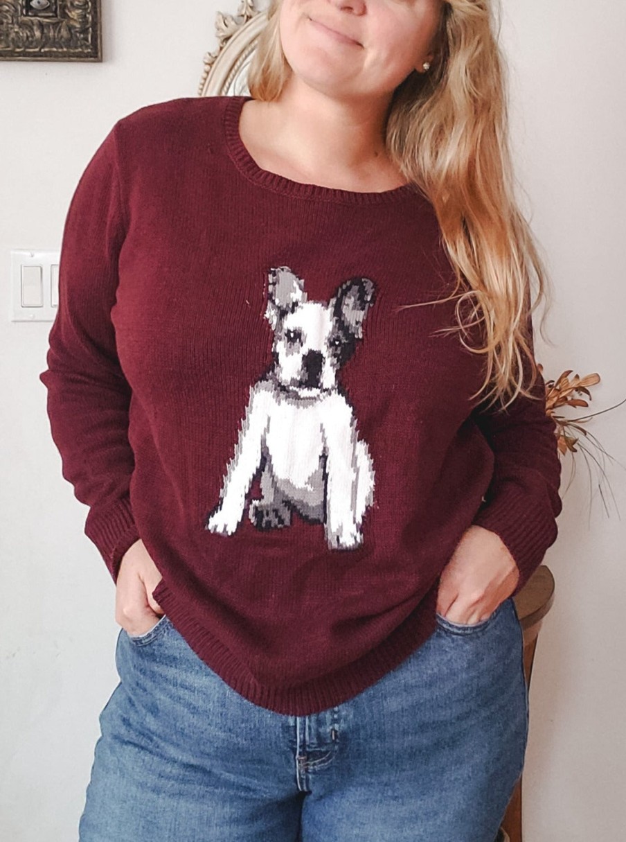 Curated Collections FALLS | Falls Creek Purple French Bulldog Sweater