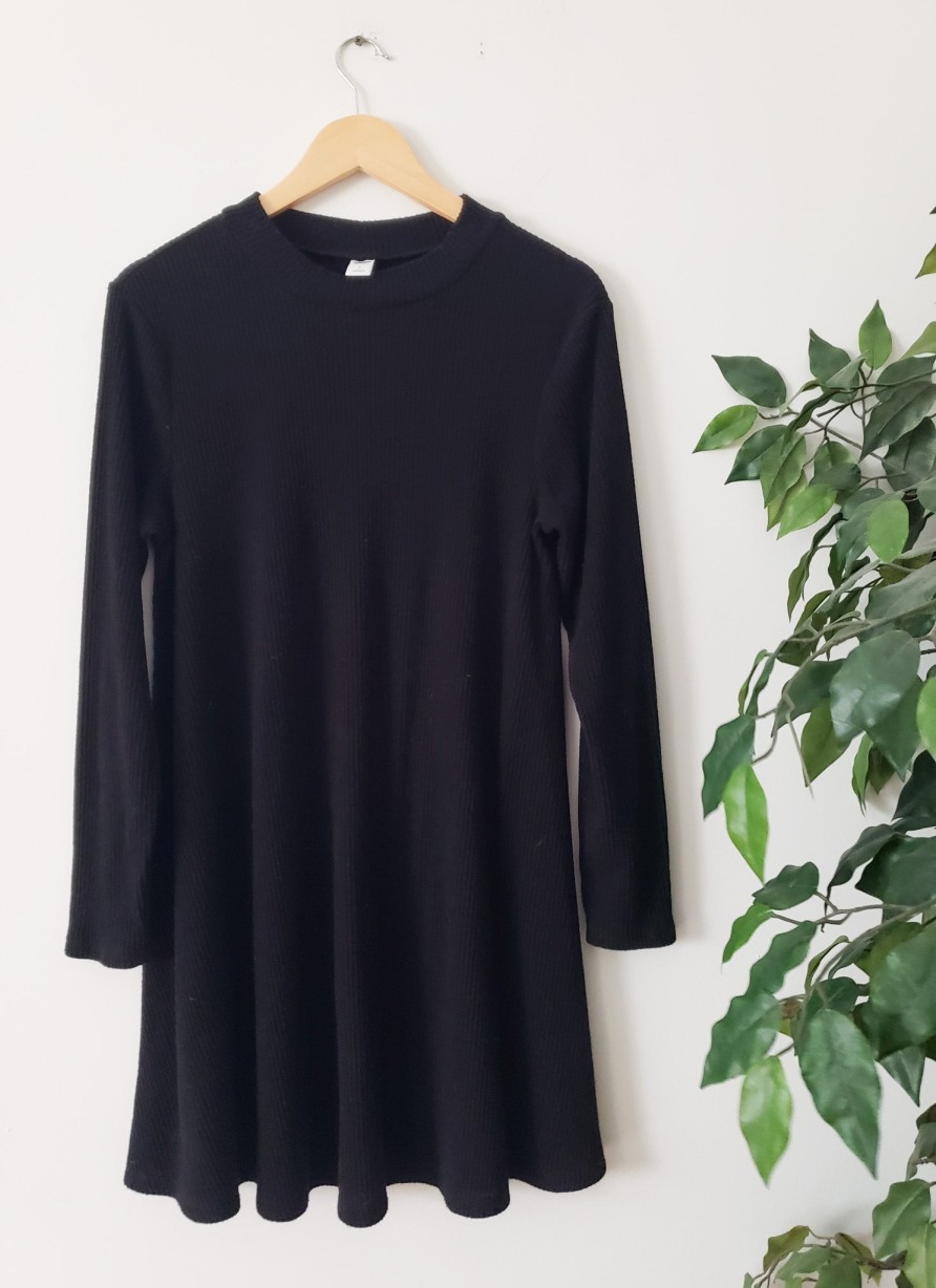 Curated Collections OLD | Old Navy Black Mock Neck Dress