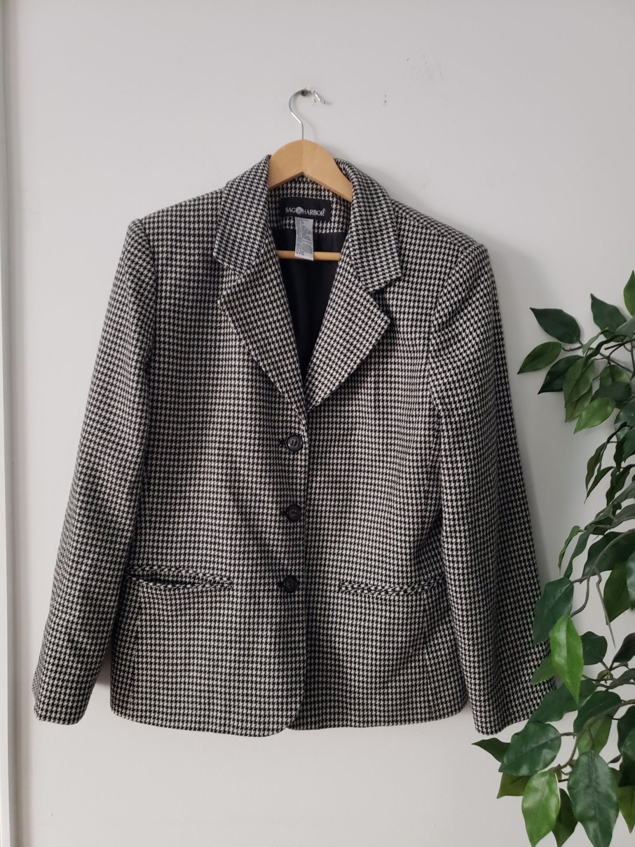 Curated Collections SAG | Sag Harbor Houndstooth Blazer