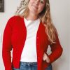 Curated Collections EXPRESS | Express Cherry Red Cardigan