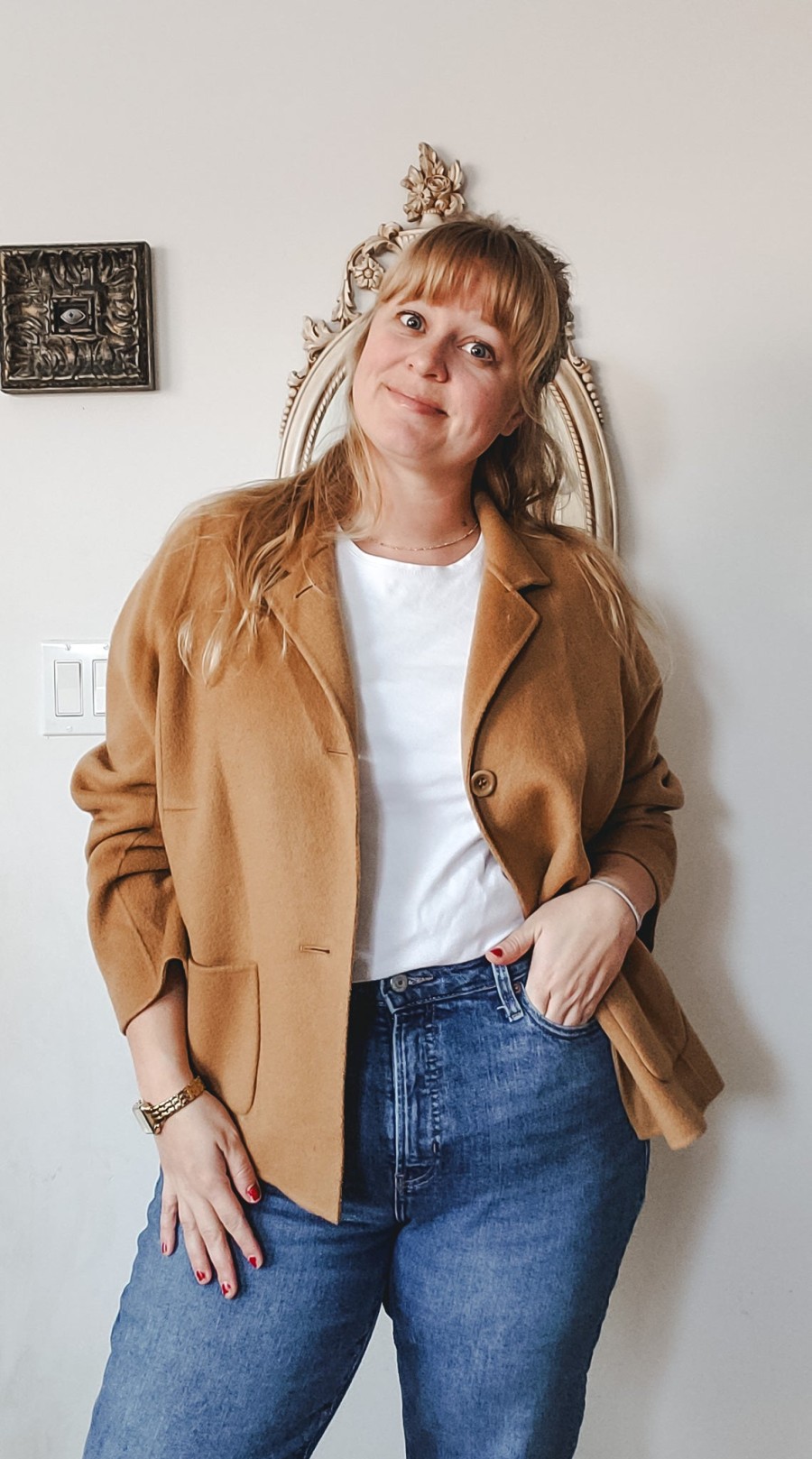 Curated Collections TALBOTS | Talbots Camel Wool Felt Coat