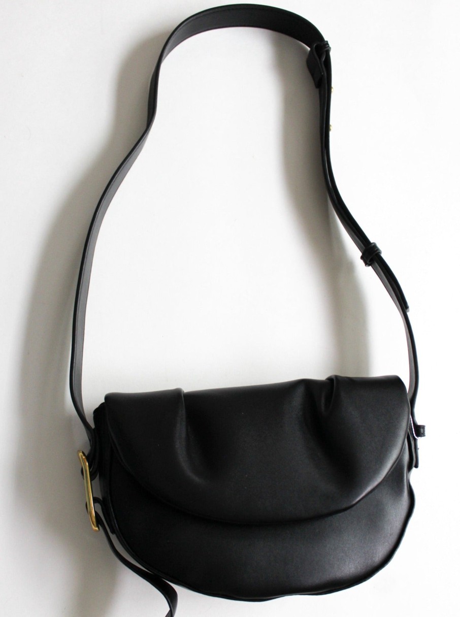 Accessories Fleur | Fleur Half Moon Crossbody- Black